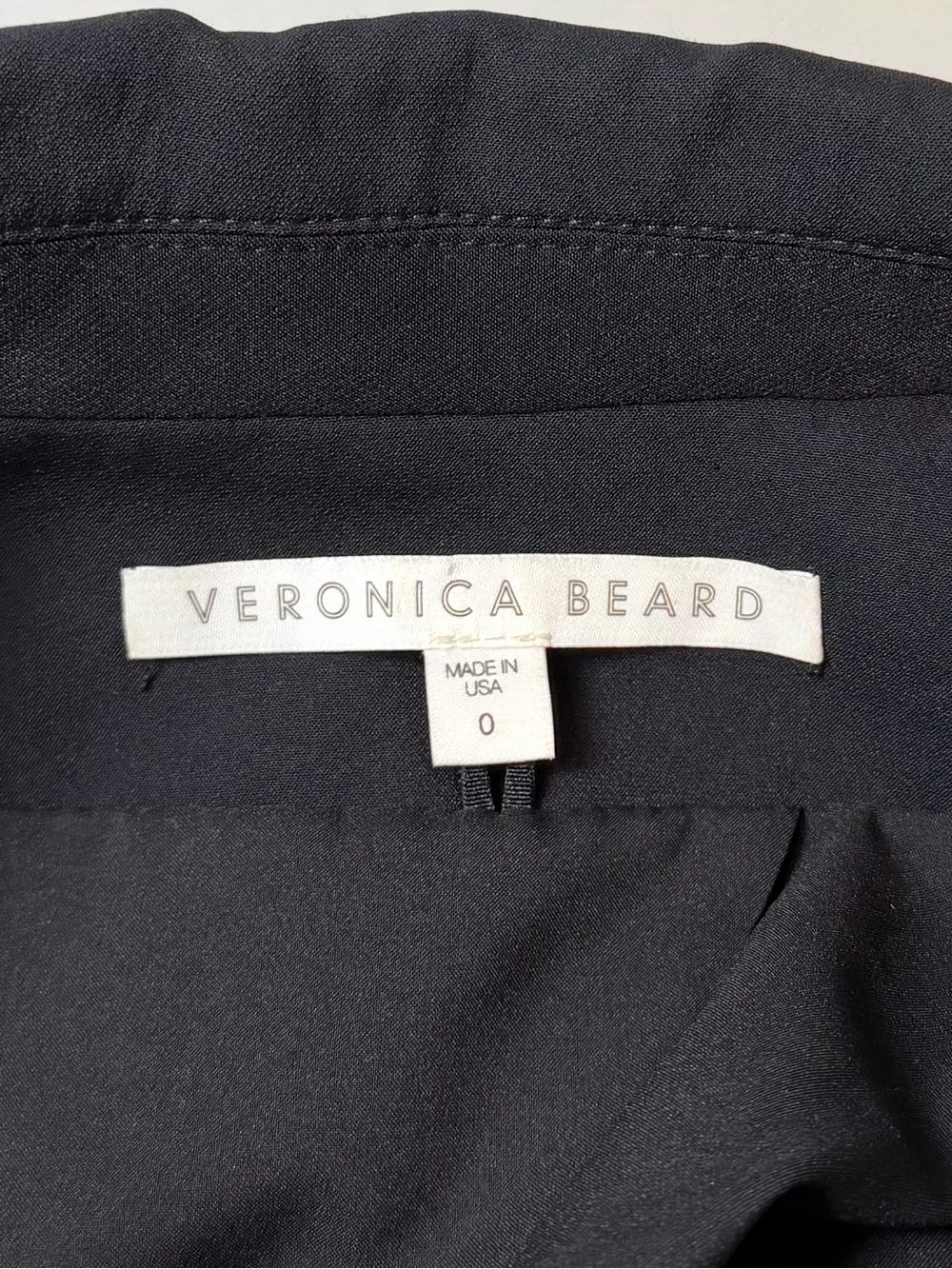 Veronica Beard Scuba Jacket Black Iconic Dickey Blazer Size 0 - Picture 13 of 14